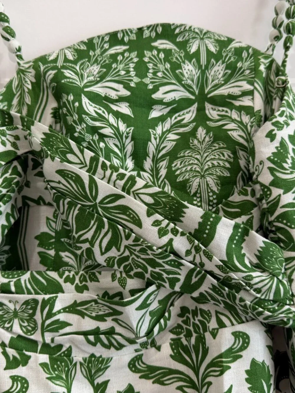 Farm Rio Dress Green Floral, long Casual - Picture 2 of 4